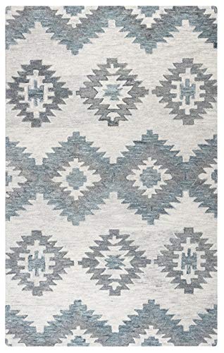 Rizzy Home Napoli 5' X 8' Southwestern Motifs Ivory/Ivory Hand-Tufted Area Rug