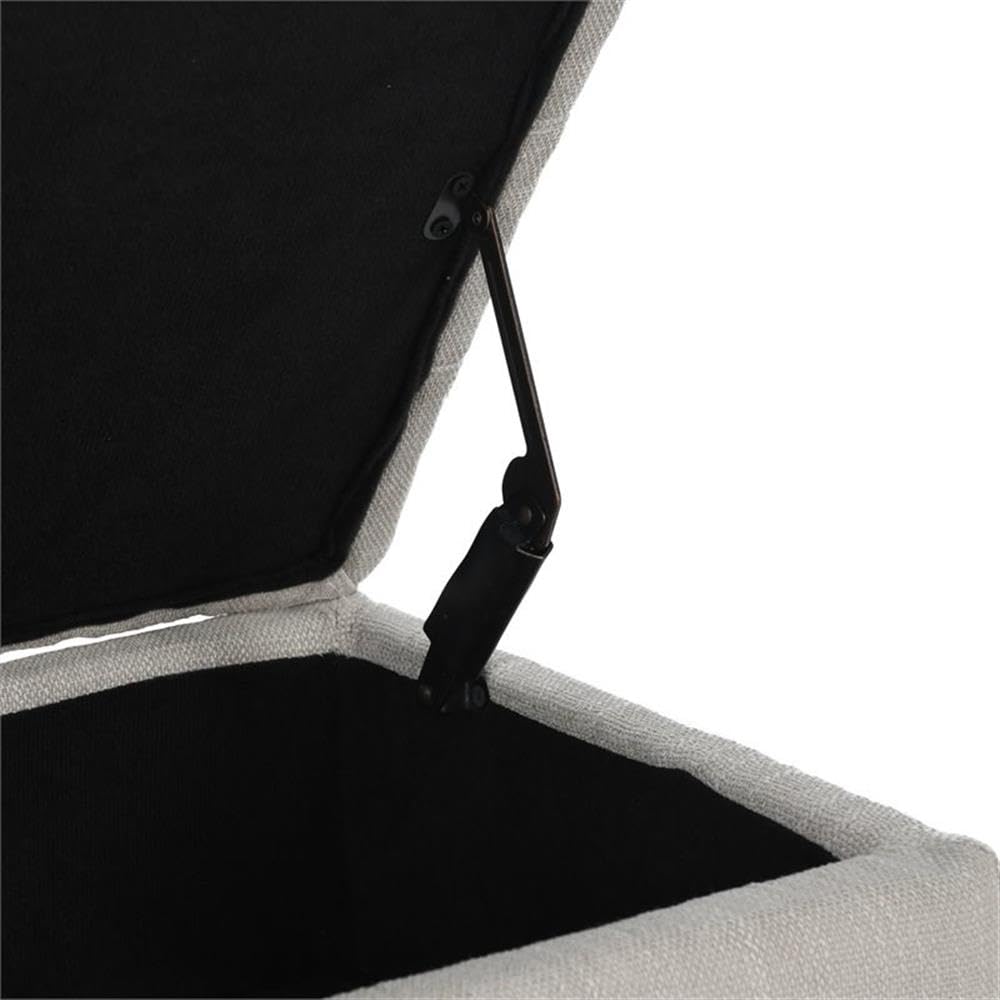 Kosas Home Louise 54' Polyester Fabric Tufted Storage Bench In Light Beige