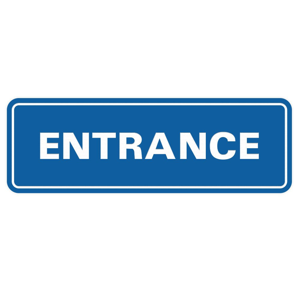 Standard Entrance Door/Wall Sign - Blue - Medium