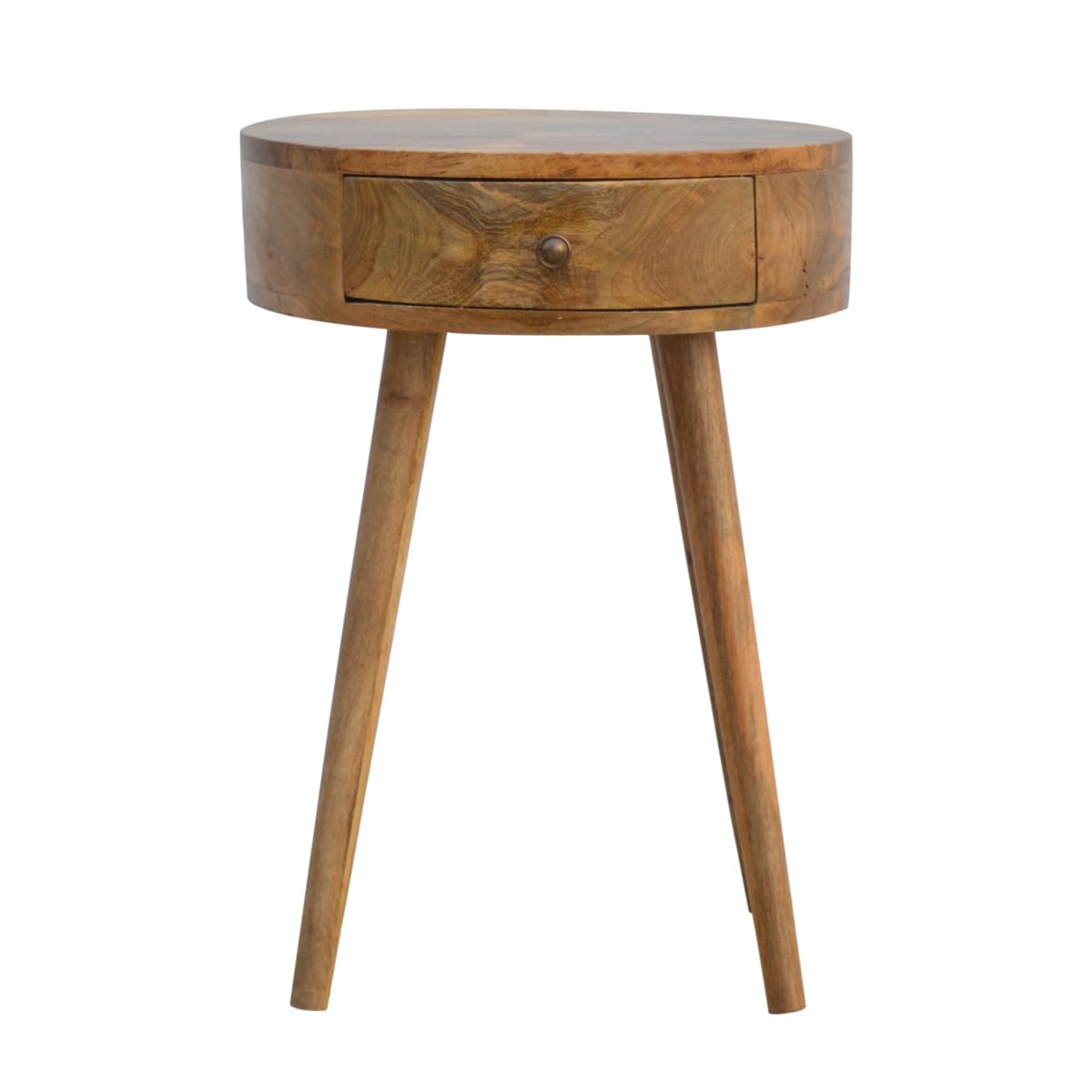 Artisan Furniture Nordic Circular Shaped Bedside Table  One Size  Oakish