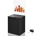 Marsui Acrylic Suggestion Box Large Donation Box 16 X 6.7 X 5 Inch Safe Ballot With Lock And Sign Holder For Voting Charity Busi