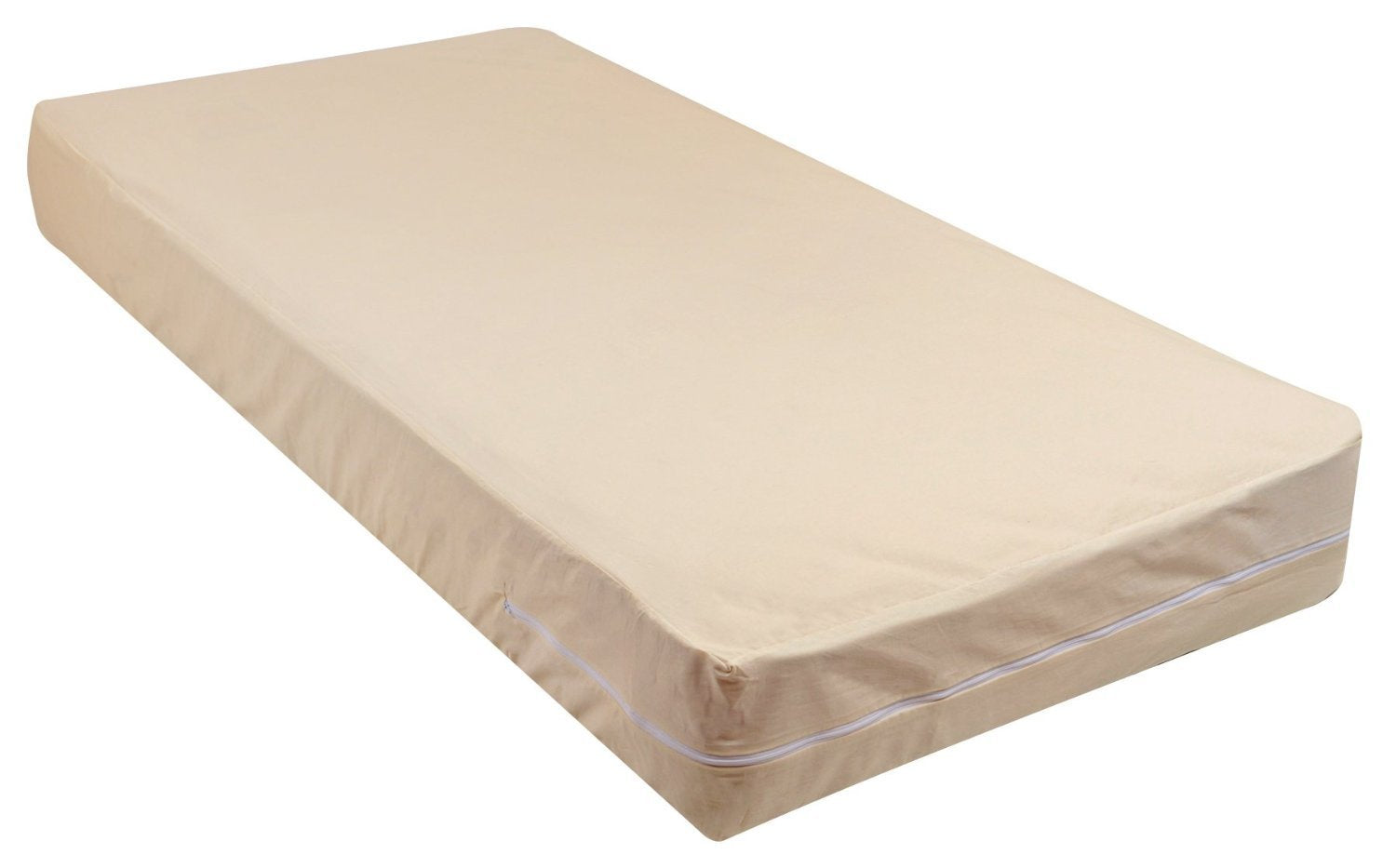 100% Cotton Fleetwood Mattress Cover, Zips Around The Mattress, Cot Size