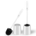 Toilet Brush and Holder Set, 2 Pack Long Handle Non-Slip Grip Toilet Bowl Brush, Hard Toilet Brush, Deep Cleaning for Bathroom, 
