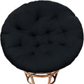 Bextile Papasan Chair Cushion Only, 52 In Cushion For Papasan, Round Leisure Papasan Seat Cushion (Black)
