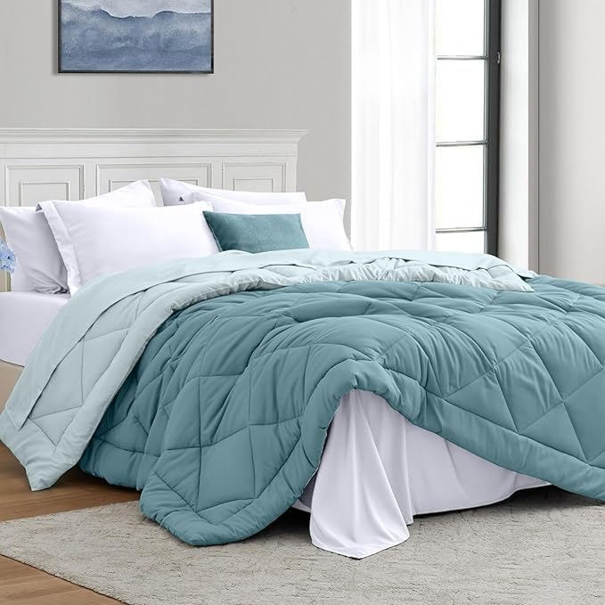 Essabella Comfort Nest Solid Reversible Comforter (Single Bed) | Ultra Soft 120 Gsm | Micro Polyester Comforters | Lightweight, 