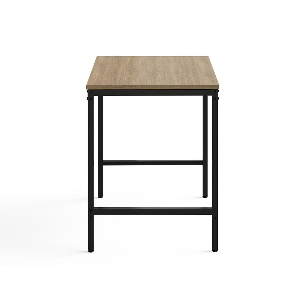 Safco Sleek Neo Walnut Study Desk Sturdy Metal Legs Made in The USA.