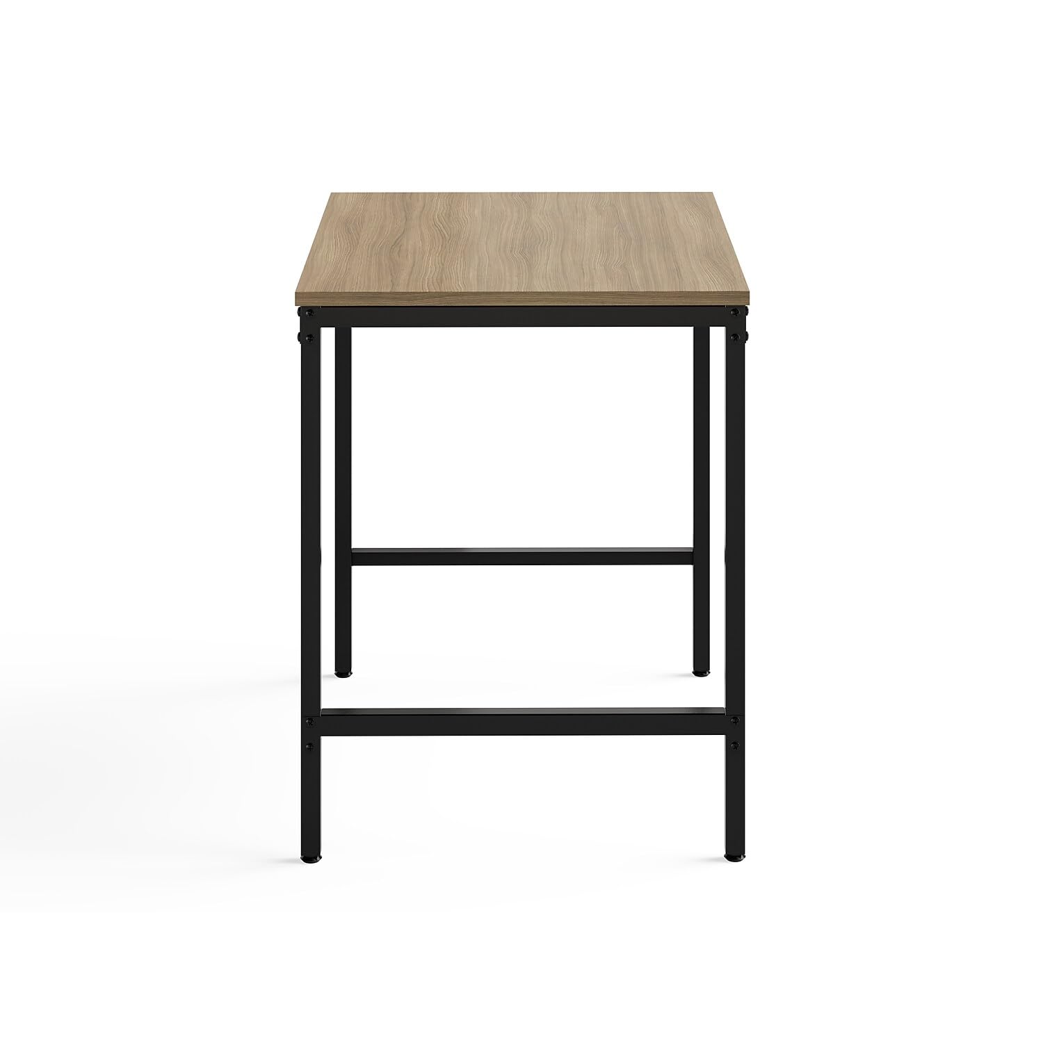 Safco Sleek Neo Walnut Study Desk Sturdy Metal Legs Made in The USA.