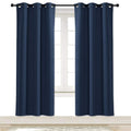 NICETOWN Bedroom Window Blackout Curtain Panel - Thermal Insulated Blackout Room Darkening Drape/Drapery (Navy, 1 Panel, 42 x 72