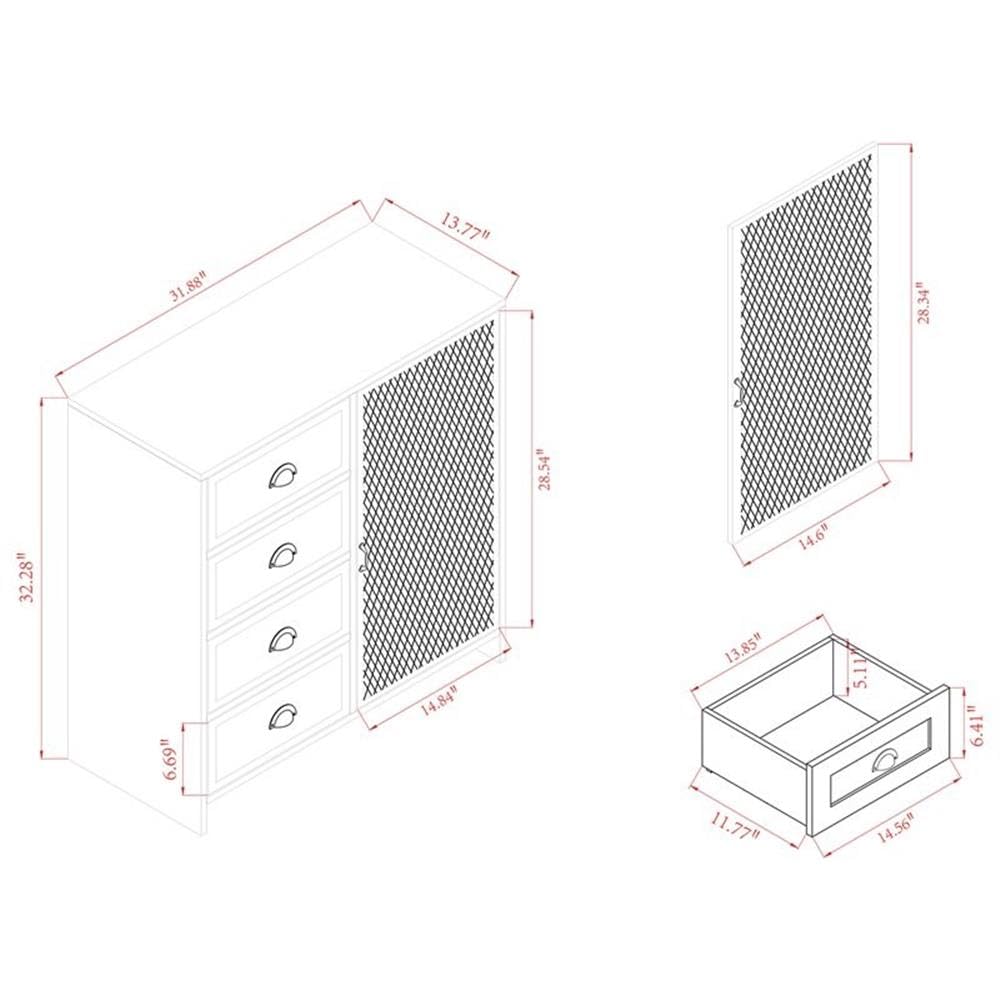 Baxton Studio Connell Modern and Contemporary Industrial Two-Tone Natural Brown and Black Finished Wood and Black Metal Sideboard Buffet