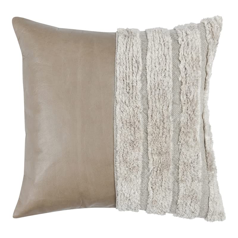 Kosas Home Arona 20X20 Transitional Fabric Throw Pillow In Beige/Taupe