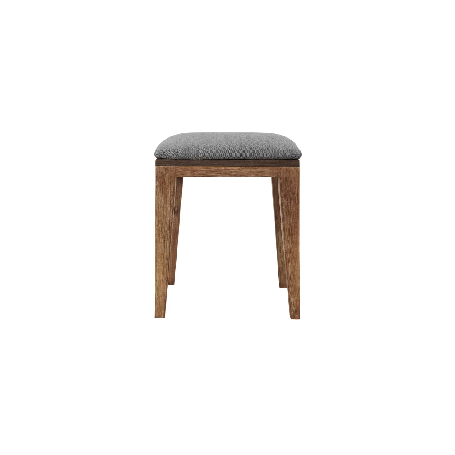 HomeRoots Furniture 14' X 14' X 17' Metal Base Acacia Wood Stool