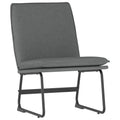 vidaXL Lounge Chair - Dark Gray Fabric Upholstered, Comfortable Sloping Back Seat, Robust Metal, Plywood Frame, Anti-Slip Legs, Easy Assembly Required, Modern Style, Dimensions: 20.5"x29.5"x29.9"