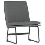 vidaXL Lounge Chair - Dark Gray Fabric Upholstered, Comfortable Sloping Back Seat, Robust Metal, Plywood Frame, Anti-Slip Legs, Easy Assembly Required, Modern Style, Dimensions: 20.5"x29.5"x29.9"
