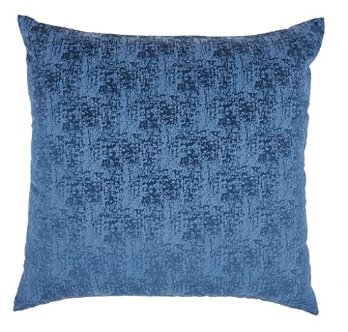 HomeRoots 100% Polyester Navy Blue Distressed Gradient Throw Pillow