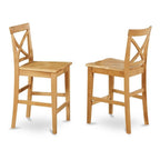 East West Furniture CAPB5H-OAK-W 5 Piece Kitchen Counter Height Dining Table Set Includes a Rectangle Pub Table and 4 Dining Room Chairs, 36x60 Inch, Oak