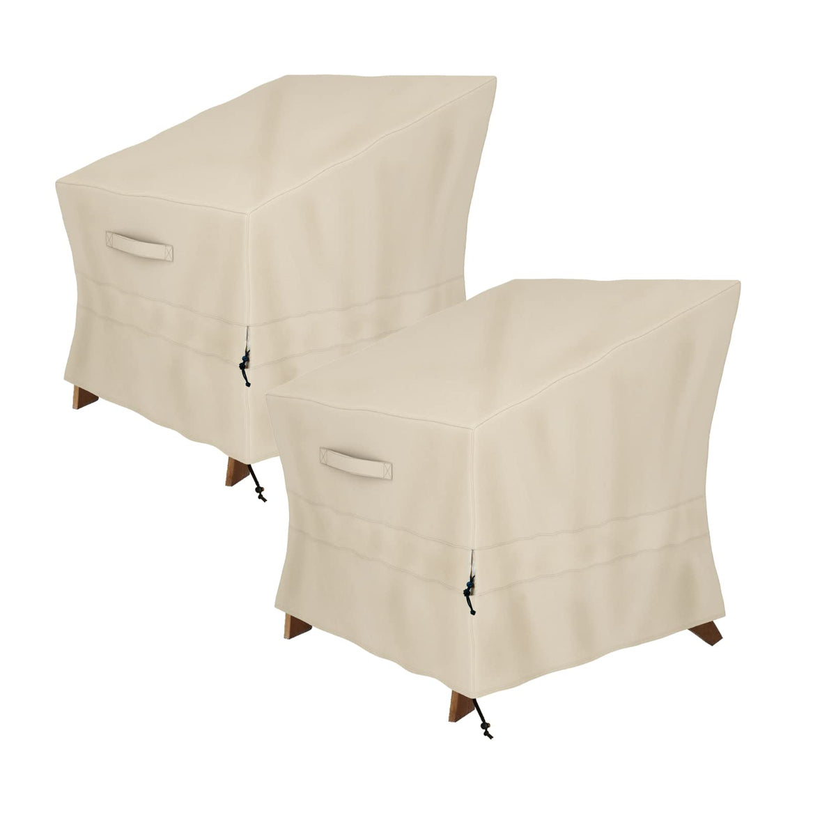 Wj-X3 Patio Chair Cover, Outdoor Lounge Cover, Heavy Duty, Waterproof Lawn Chair Covers, 29W X 30D X 36H, Beige, 2-Pack