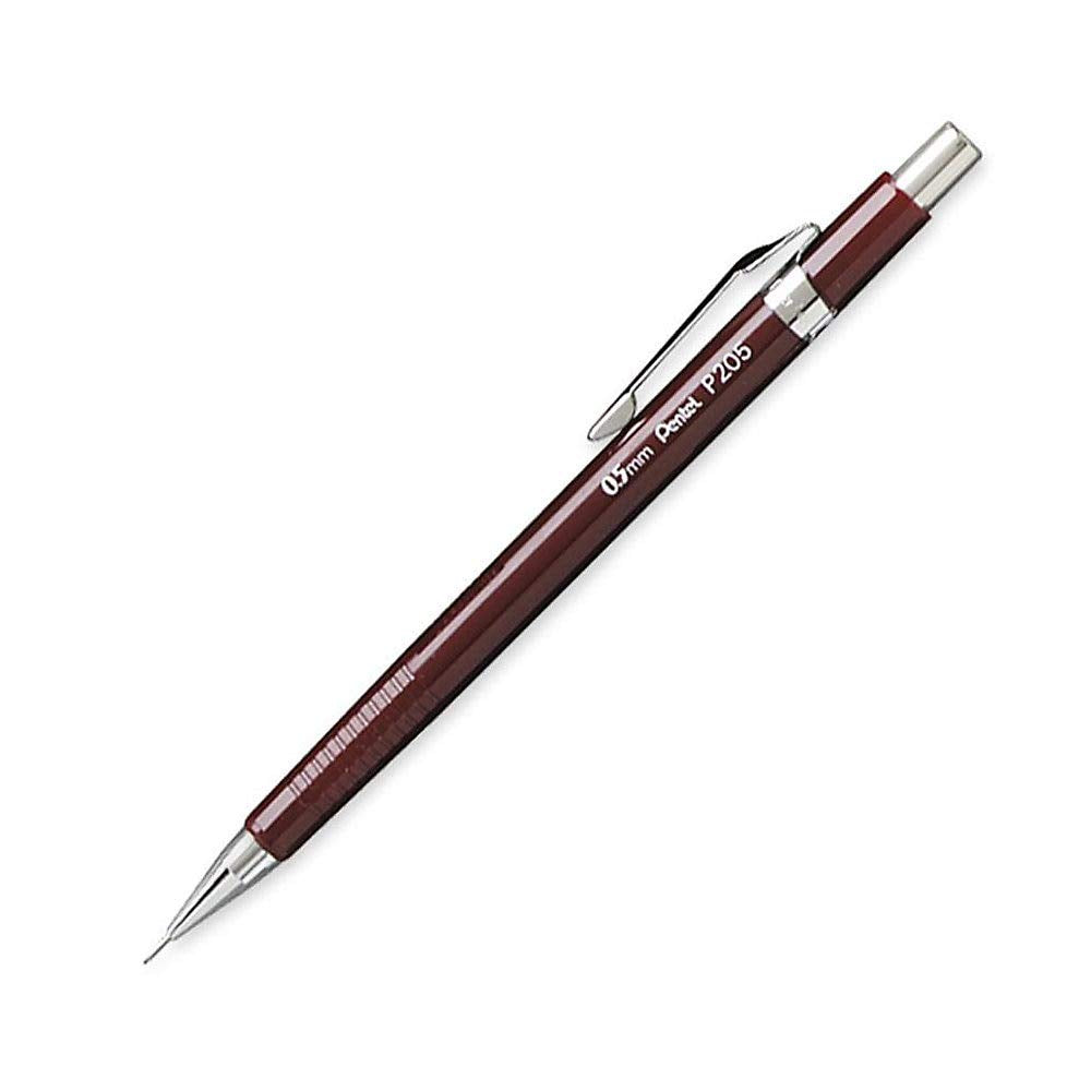 Pentel Sharp Mechanical Pencil, 0.5Mm, Burgundy Barrel, Each - Penp205B