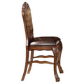 Benjara Benzara Wooden Counter Height Chair, Set of Two, Brown,
