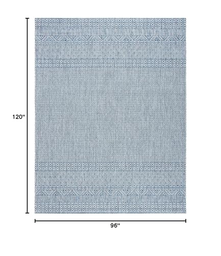 Safavieh Courtyard Collection 8' X 10' Grey/Blue Cy8235 Indoor/ Outdoor Patio Backyard Mudroom Area Rug