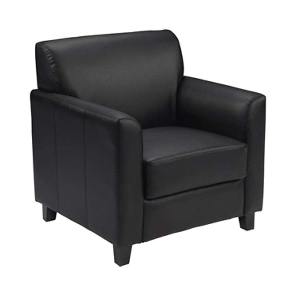 Flash Furniture Hercules Diplomat Series Reception Set In Black Leathersoft
