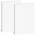 Whaline 5.5 X 8.5 Inch Blank Notepads 2 Pack White Scratch Pads 50 Sheets Each Pad Large Memo Pads With Cardboard Backing For Ba