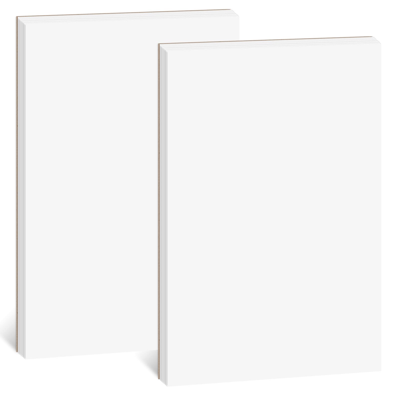 Whaline 5.5 X 8.5 Inch Blank Notepads 2 Pack White Scratch Pads 50 Sheets Each Pad Large Memo Pads With Cardboard Backing For Ba