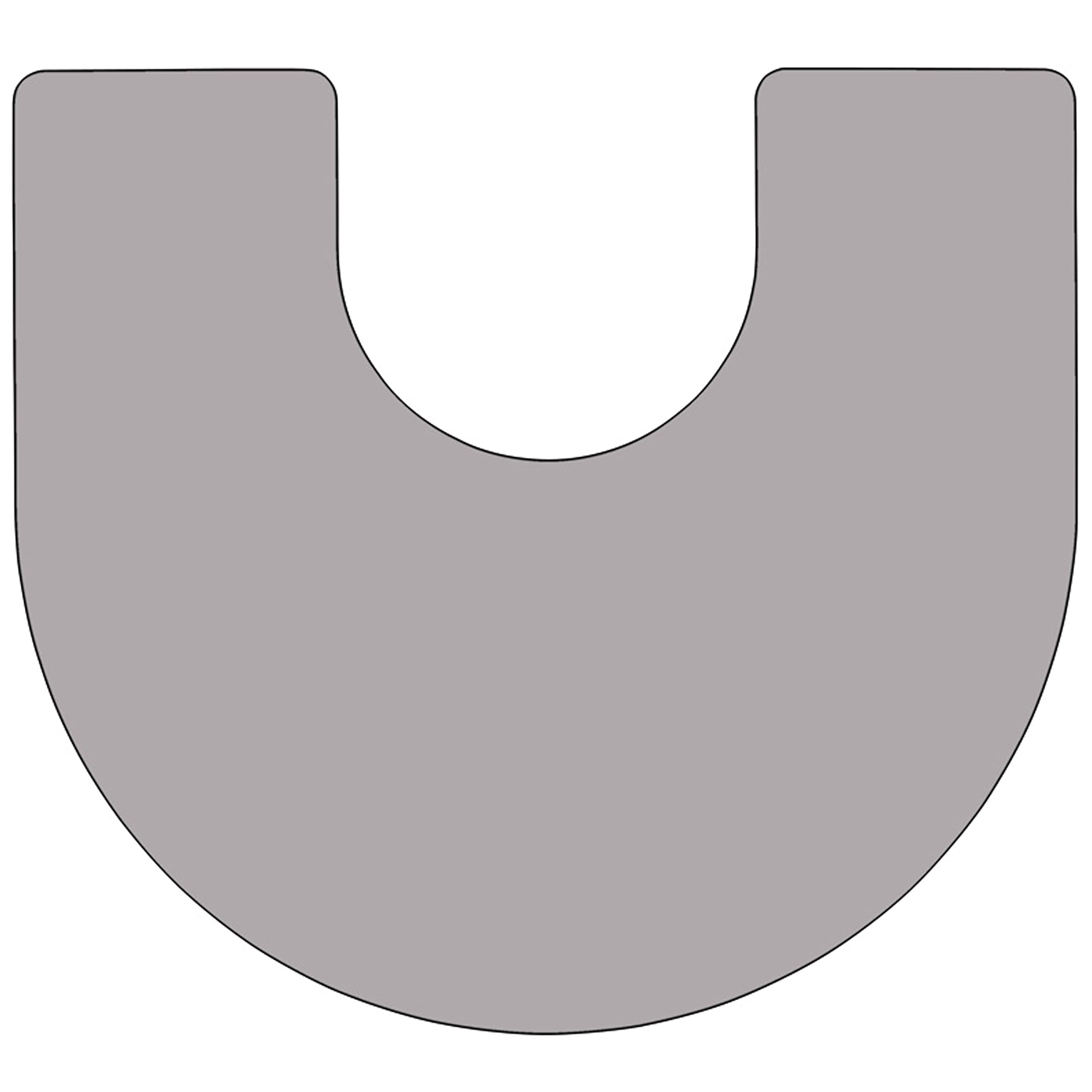 Flash Furniture Mobile Horseshoe Thermal Laminate Activity Table With Height Adjustable Short Legs, 60'W X 66'L, Gray