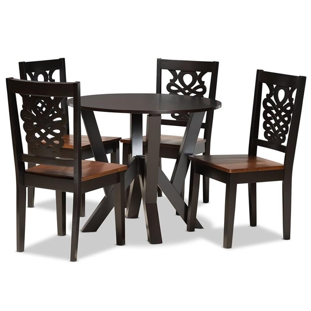 Baxton Studio Valerie 5-Piece Dining Set - Thumbnail 3