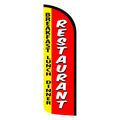 Restaurant (Breakfast Lunch Dinner) Windless Feather Flag, Flag Only (11.5' Tall X 3' Wide)