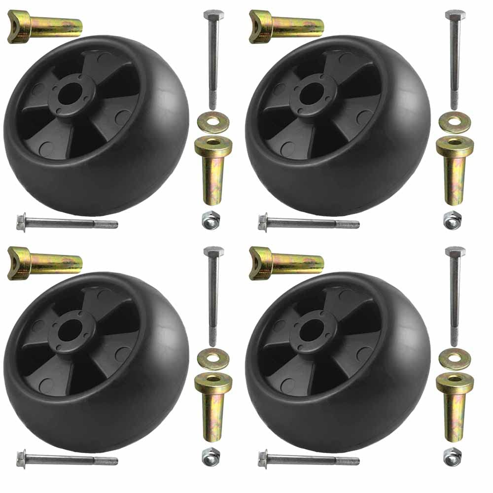 4 Usa Made Deck Wheel+6 Piece Hardware Kits For John Deere Am133602 Am116299 M111489