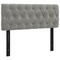 vidaXL Headboard Light Gray 39.4"x2.8"x30.7"/34.6" Velvet