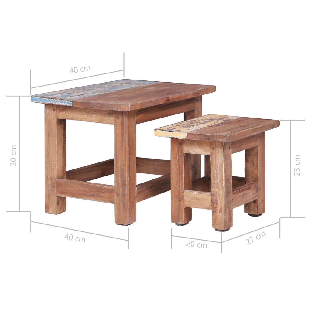 vidaXL Nesting Tables Set of 2 - Thumbnail 4