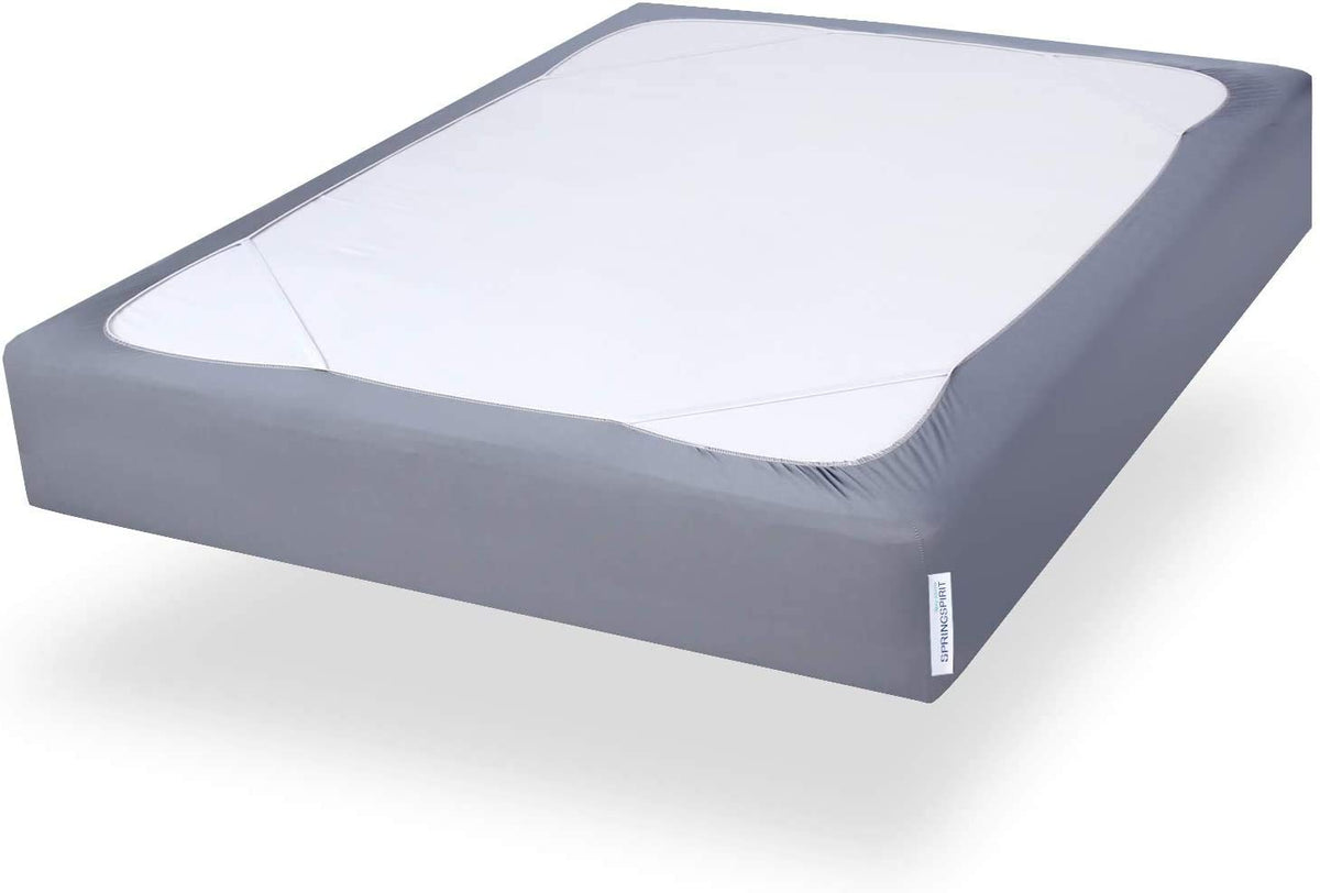 Box Spring Cover King Size, Alternates For Bed Skirt, Smooth And Elastic Woven Material Wrap Around 4 Sides Of The Box Spring, W