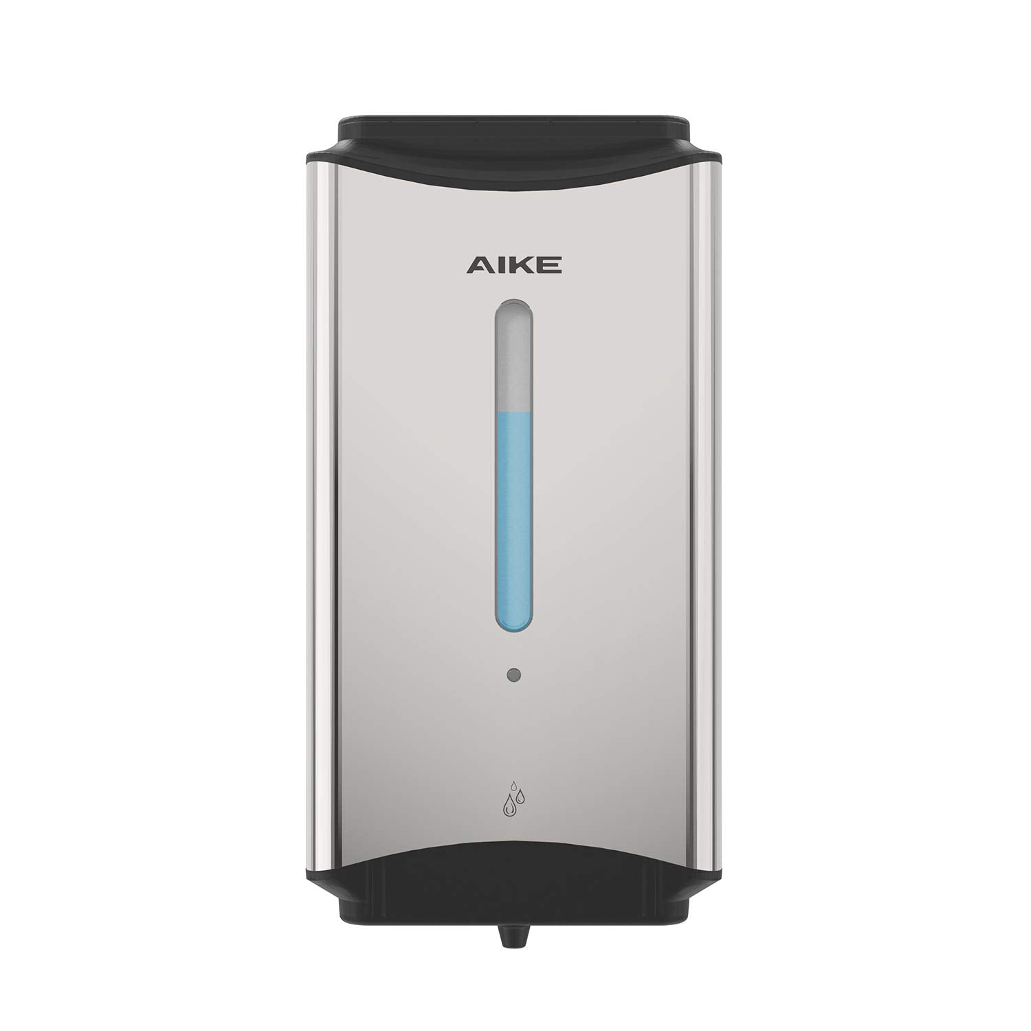 AIKE Automatic Soap Dispenser Commercial Wall Mounted Liquid Dispenser Polished Stainless Steel Finish 1100ml Large Capacity