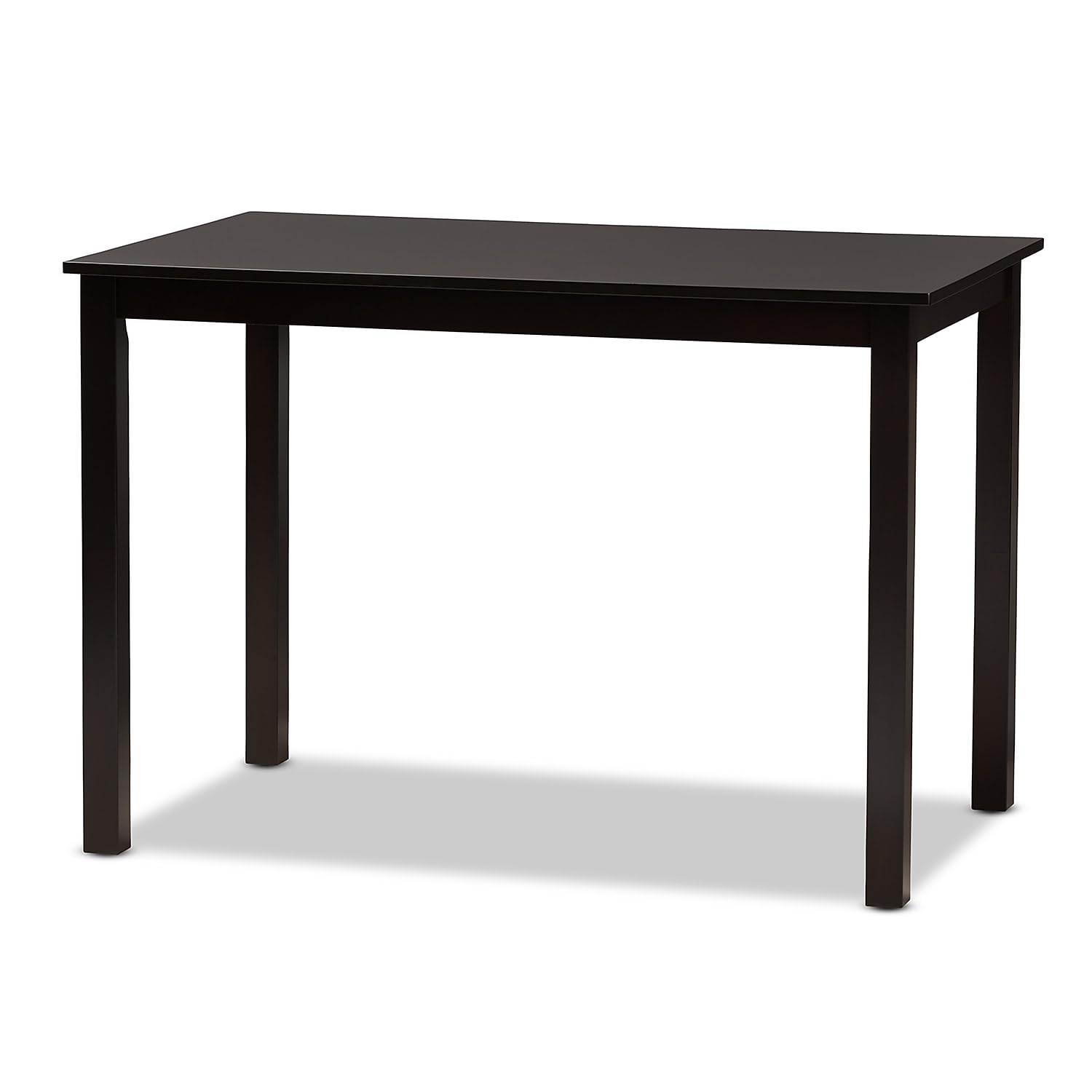 Baxton Studio 5-Piece Dining Set, 43.31 W, Beige & Dark Brown, Modern Design, Perfect for Small Spaces