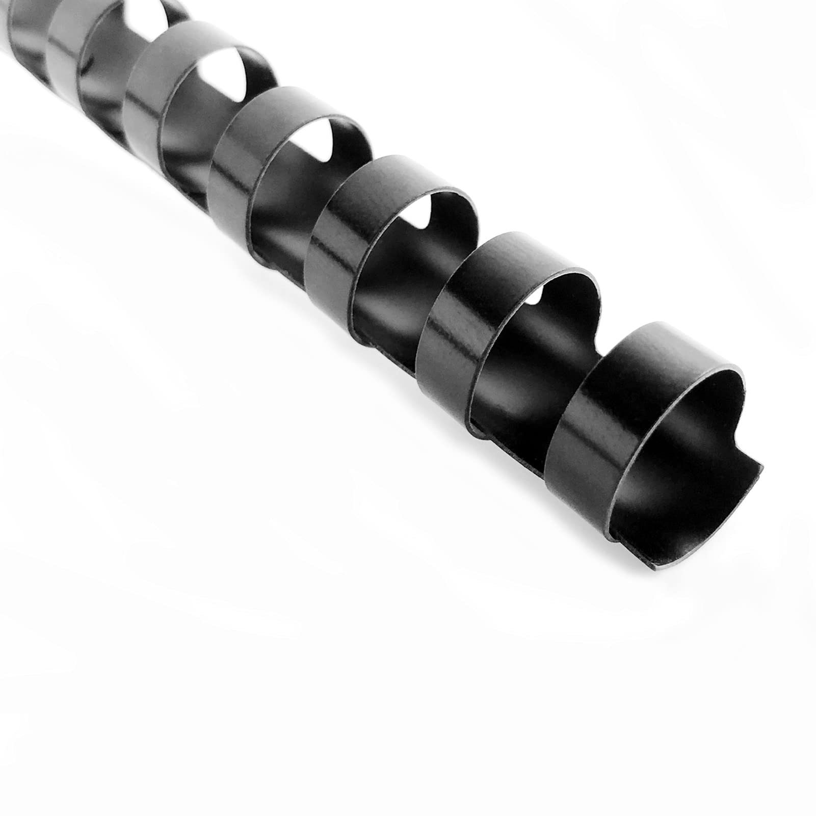 Totiyea 50 Pack19 Ring Plastic Binding Combs, 1 Inch Diameter,200 Sheet Capacity, Letter Size, Black Comb Binding Spines