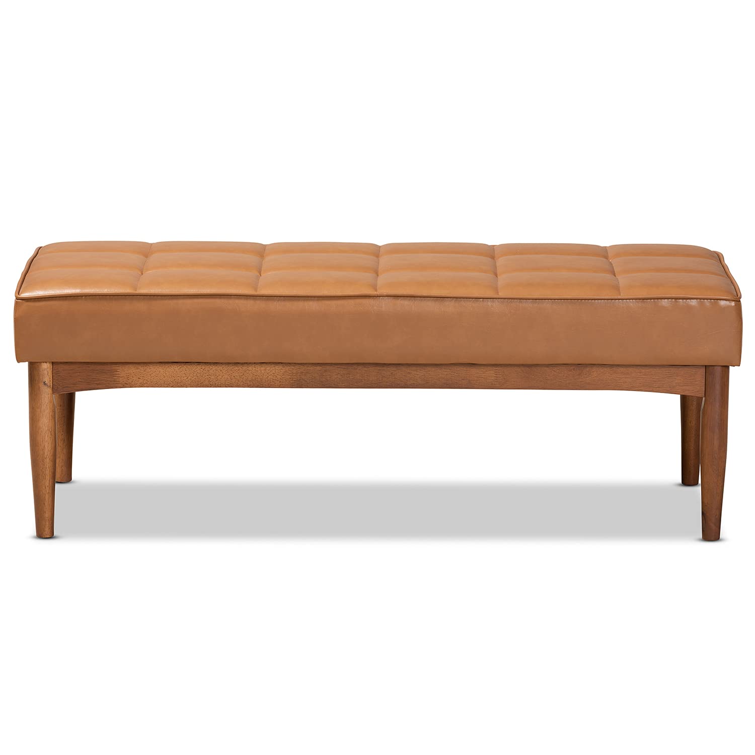 Baxton Studio Sanford Mid-Century Modern Dining Bench - Thumbnail 2