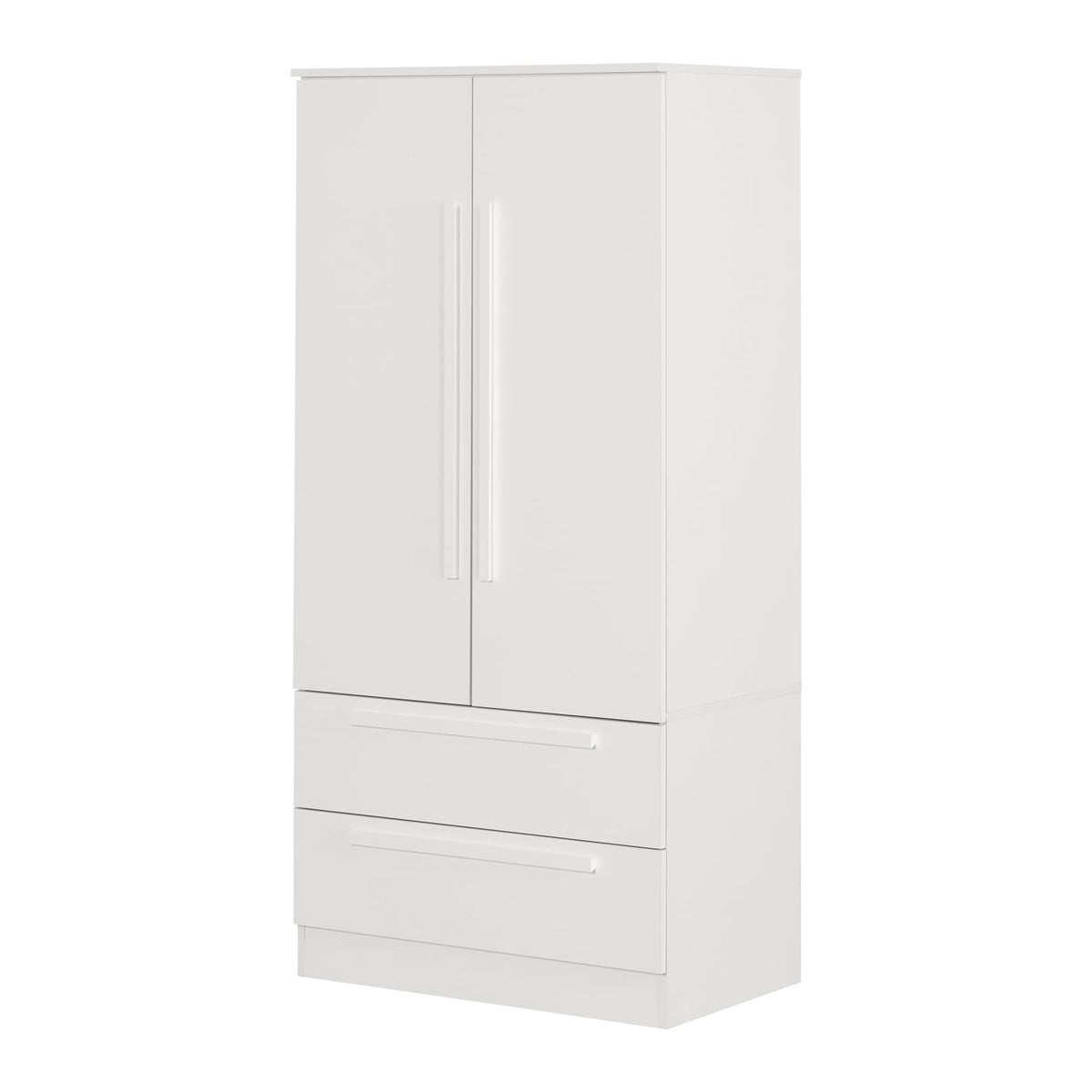 South Shore Furniture Haven 2-Door Armoire with Drawers, Pure White