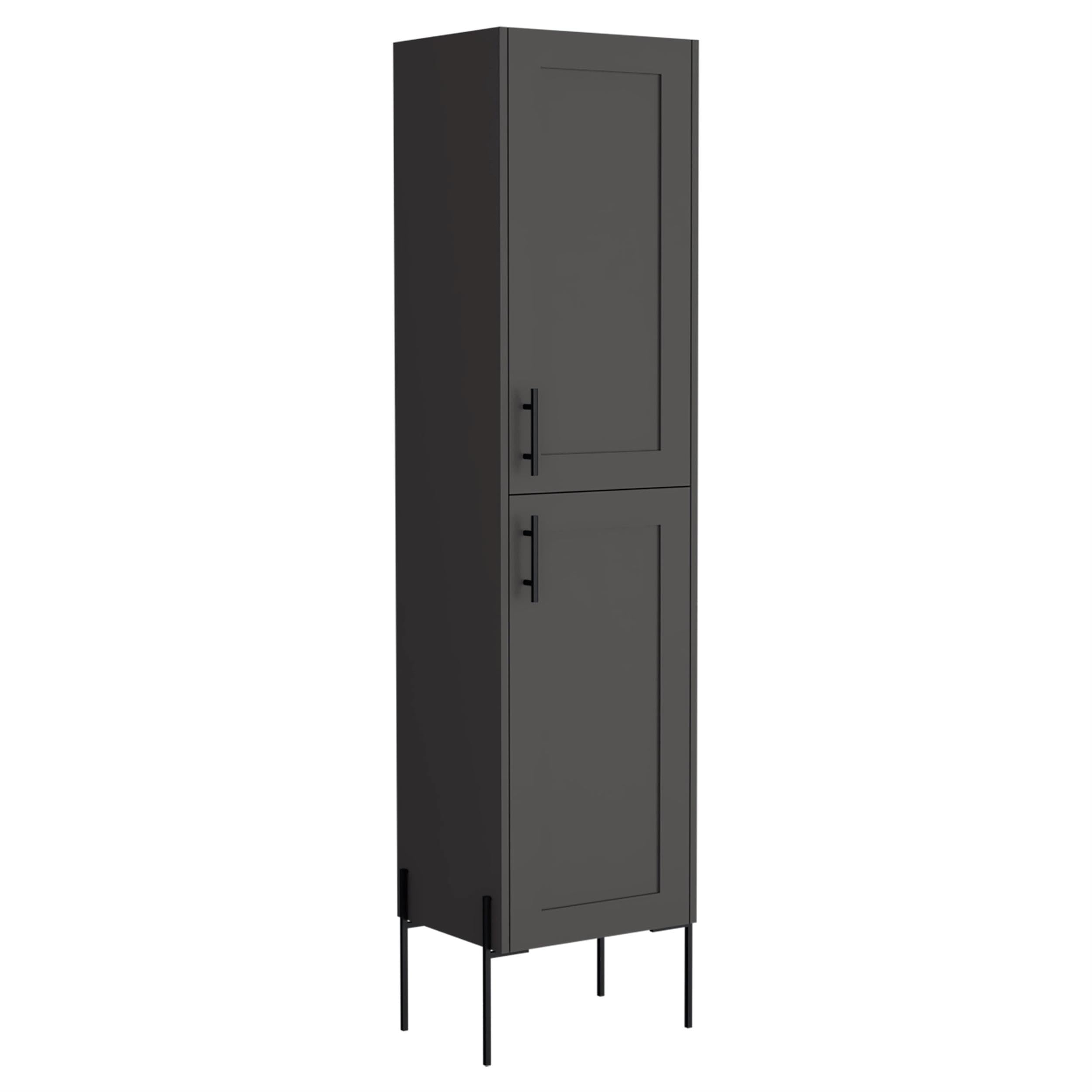 Depot EShop Linen Cabinet Wooden Matt Gray