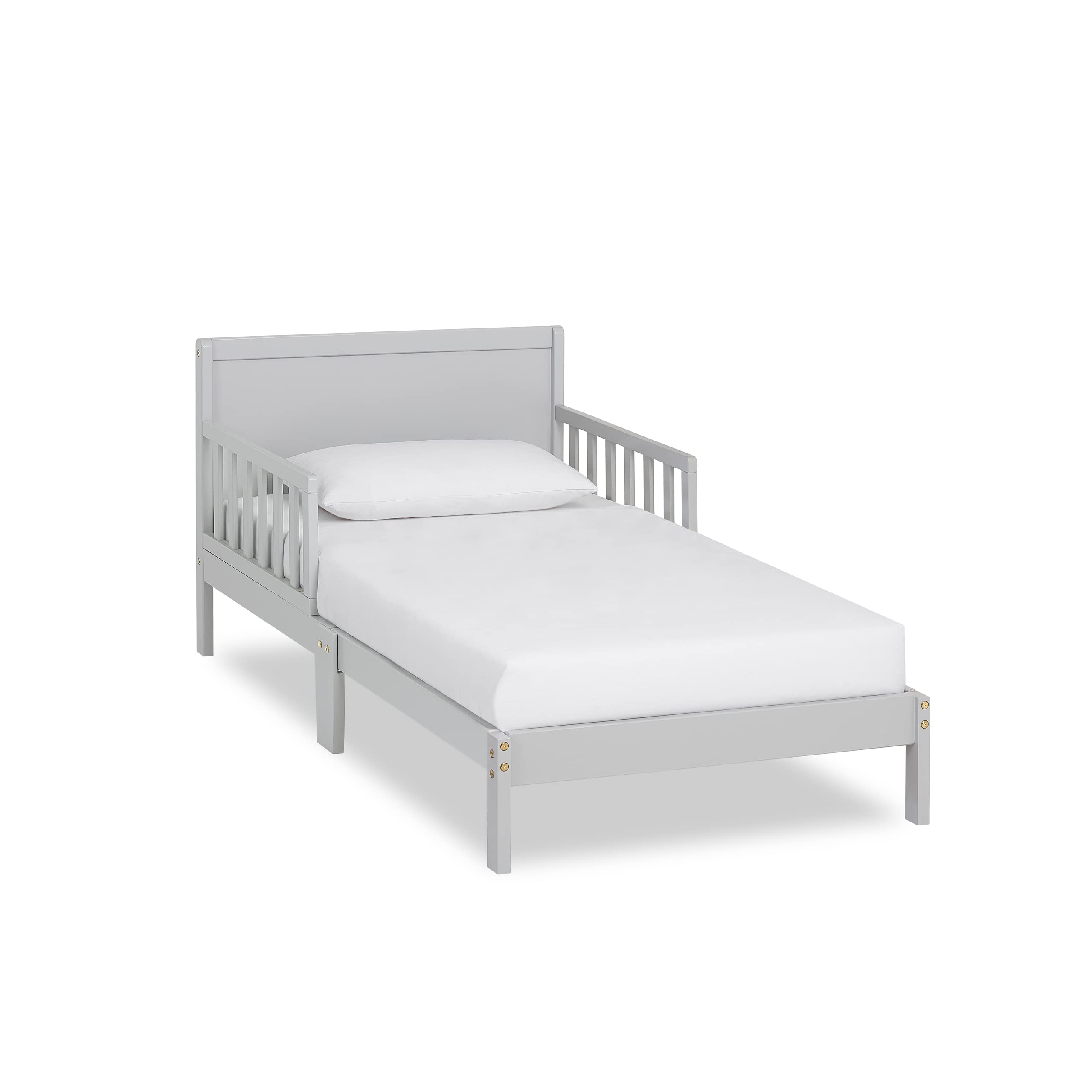 Dream On Me Brookside Toddler Bed In Pebble Grey, Greenguard Gold /JPMA Certified, Low To Floor Design, Non-Toxic Finish, Safety