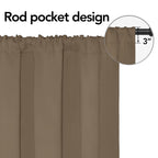 Easy-Going Rod Pocket Blackout Curtains For Bedroom, Room Darkening Window Curtains For Living Room, Thermal Insulated Noise Reduction Solid Window Drapes, 2 Panels(34X63 In, Camel)