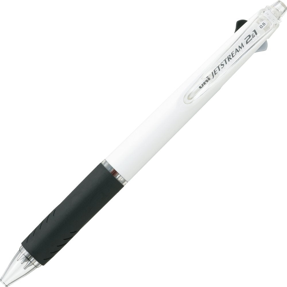 Uni Jetstream Multi Pen 2-In-1, 0.5Mm Ballpoint Pen And 0.5Mm Mechanical Pencil, White Body (Msxe350005.1)