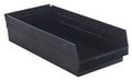Quantum Storage Systems Quantum Storage QSB108BK 10-Pack 4 Hanging Plastic Shelf Bin Storage Containers, 17-7/8 x 8-3/8 x 4, Bla
