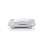 Luxury Handmade Green Calcite Crystal Soap Dish Holder with Drain for Bathroom and Shower, Best Bath Products & Sponge Tray for 