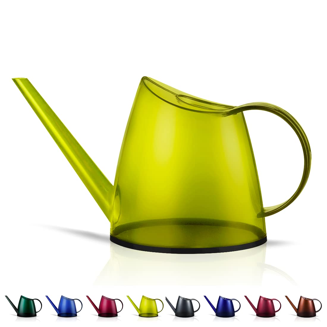 Whalelife Indoor Watering Can For House Bonsai Plants Garden Flower Long Spout 40Oz 1.4L 1/3 Gallon Small Modern (Lemon Green)