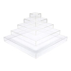 Restaurantware Clear Tek 19.7 X 19.7 X 9.8 Inch Dessert Tower Stand 1 Pyramid Cupcake Holder For Parties - 5-Tiers Sturdy Clear