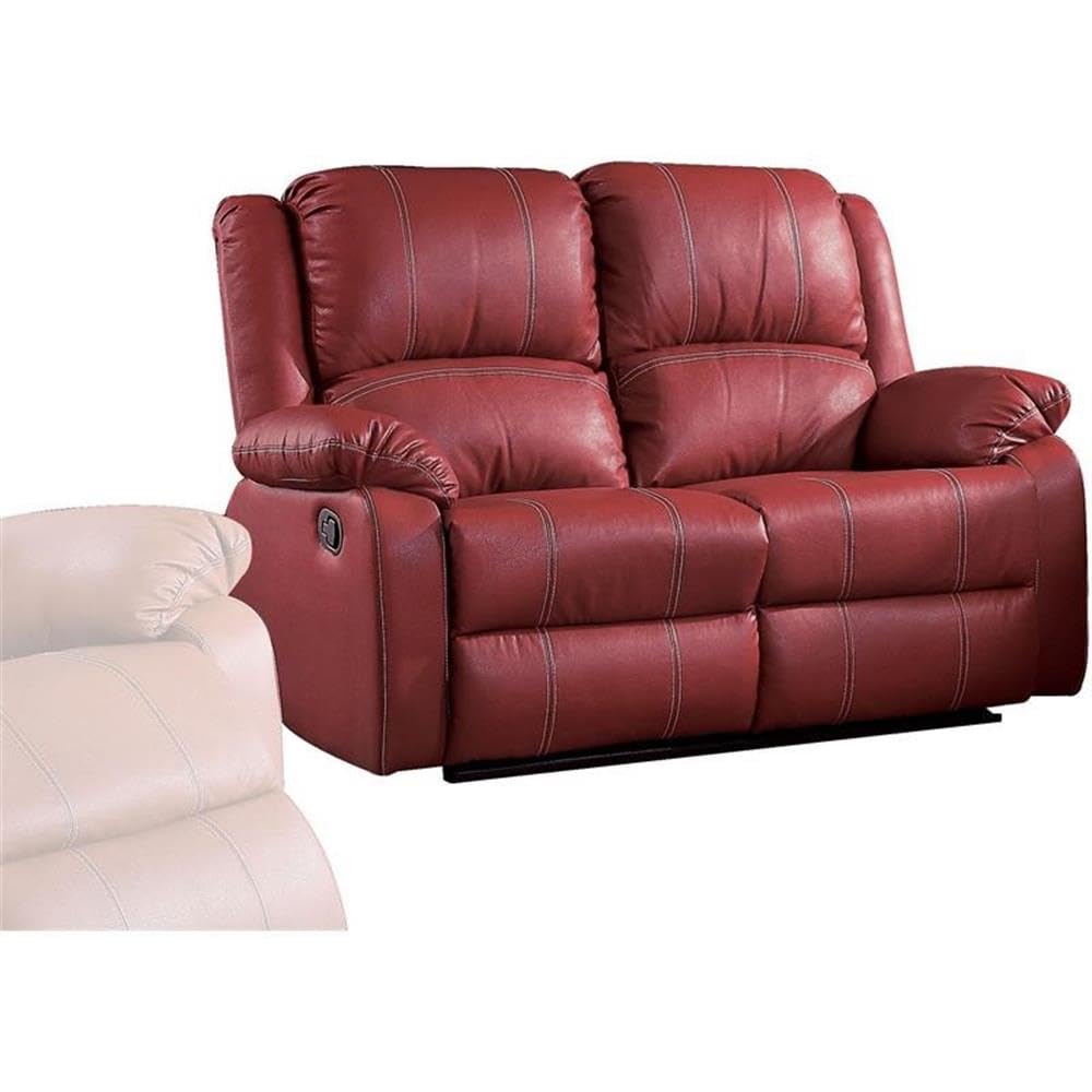 Acme Zuriel Loveseat (Motion) In Red Pu