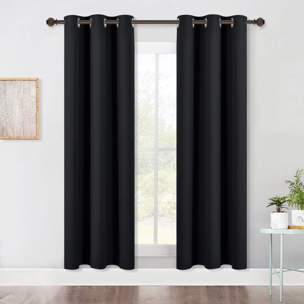 Nicetown Halloween Living Room Blackout Curtain Panels, Autumn/Winter Thermal Insulated Solid Grommet Blackout Draperies/Drapes