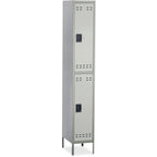 Safco Products 5523GR Double Tier Locker, Heavy Duty Powder Coat Finish, Lock Applicable Opening, Gray