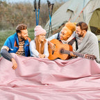 Phf 100% Cotton Waffle Weave Blanket Oversized King Size 120'X 120'- Washed Soft Lightweight Breathable Oversize Huge Blanket- Extra Large Big Blanket For Couch Bed Sofa-Aesthetic Home Decor- Pink
